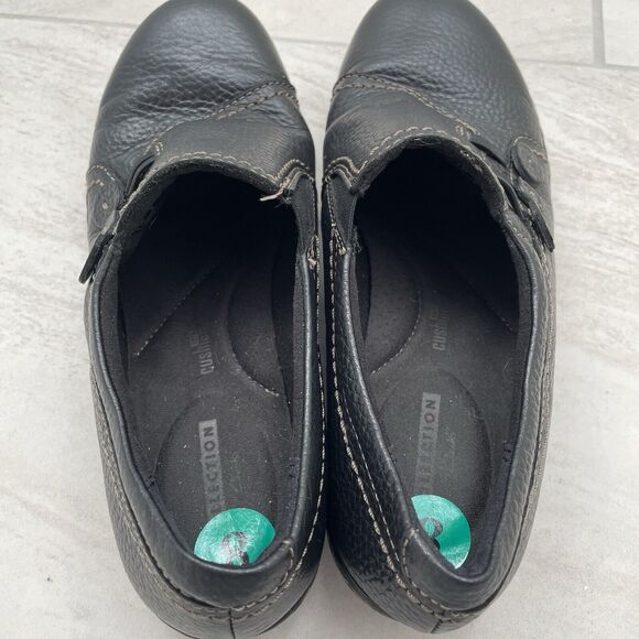 Clarks Ashland Effie Black Leather Slip On Loafer - Picture 4 of 7